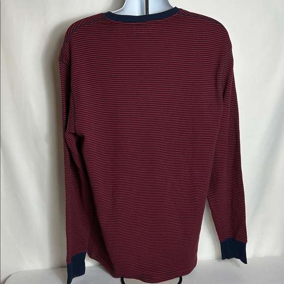 Polo Ralph Lauren Men’s Size XL TG Red Black Striped Long Sleeve Thermal Shirt - Picture 3 of 4